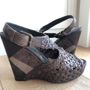 Sam Edelman Mesh Wedge Sandals Sz 6.5